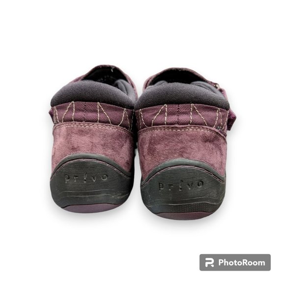 Clarks Privo Ryegrass Eggplant Purple Suede Walking Shoe Hook & Loop size 8.5 - Picture 3 of 9